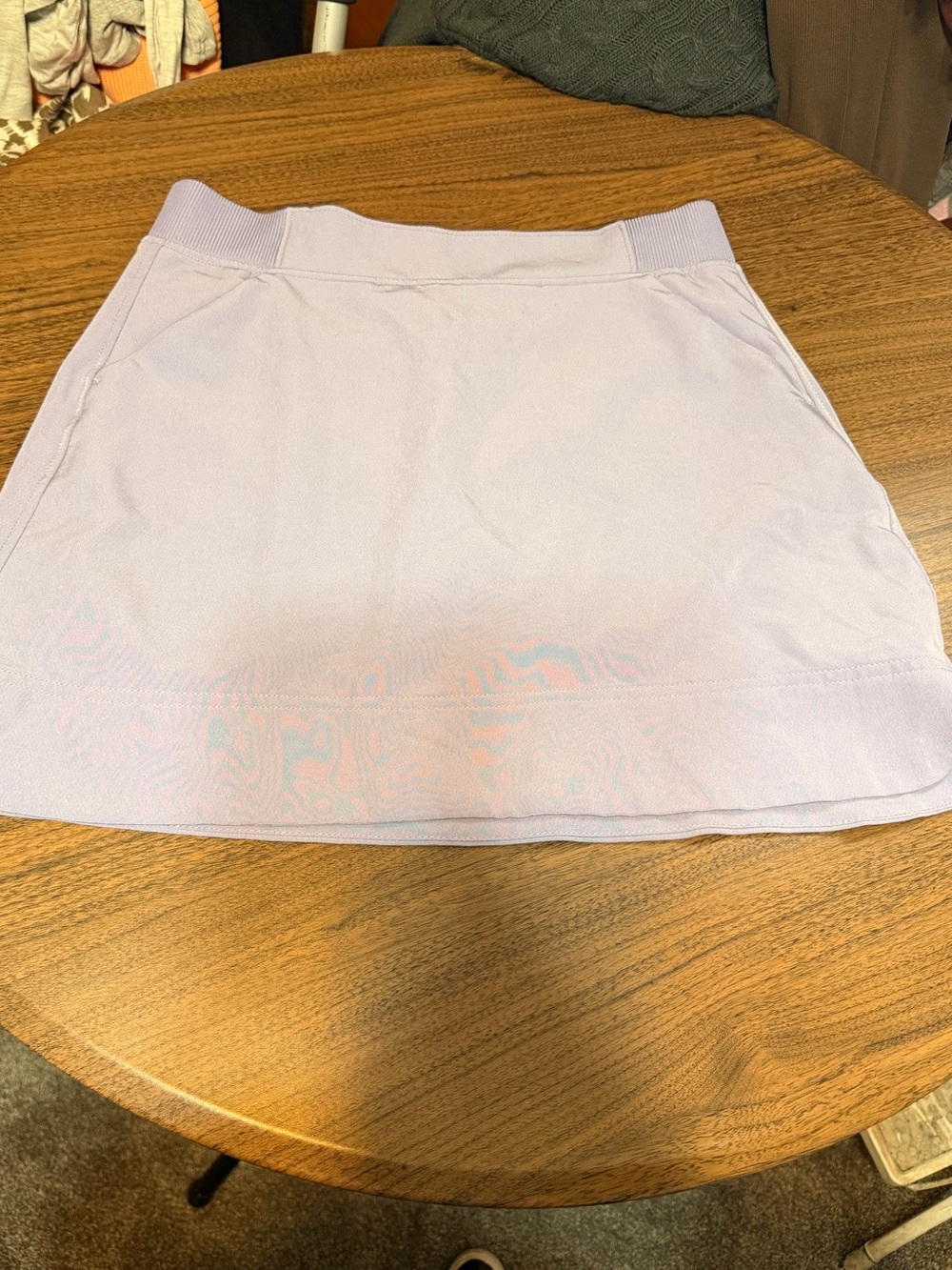 Lilac Pull-On Mini Skirt with Elastic Waist